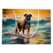Boxer Beach Surfschilderij Groot Cadeauzakje (Achterkant)