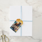 Boxer Beach Surfschildering Cadeaulabel (Met Touw)