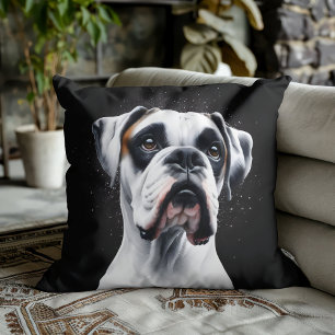 Boxer Beauty: Tijdloze Hond Charm Kussen