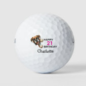 Boxer Birthday Loving Golfers Golfballen (Voorkant)