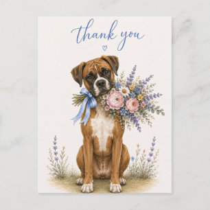 Boxer Bloemenboeket Bedankt Briefkaart