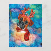 Boxer Breed Dog Kerstmis Feestdagenkaart (Voorkant)