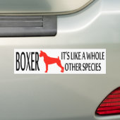 Boxer bumpersticker (Op auto)