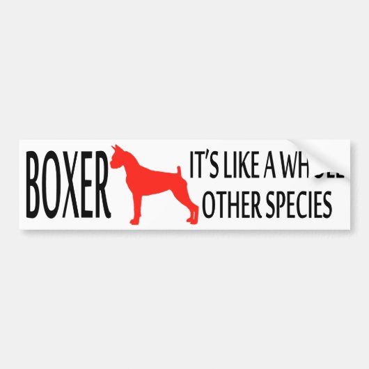 Boxer bumpersticker (Voorkant)