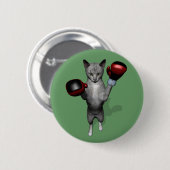 Boxer Cat Ronde Button 5,7 Cm (Voorkant /achterkant)