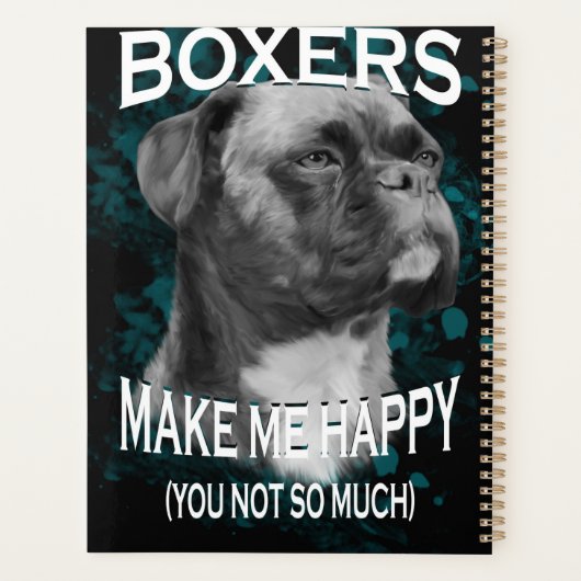 Boxer Chien Amoureux des animaux Texte d'art (Dos)