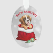 Boxer Chien Cadeau Surprise Ornement (devant)