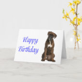 Boxer Chien Chien Chien Heureux Anniversaire Carte (Fleur jaune)