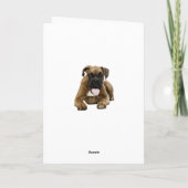 Boxer Chien Chien Chien Heureux Anniversaire Carte (Dos)