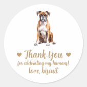 Boxer Chien Mariage Favoriser Stickers (Devant)