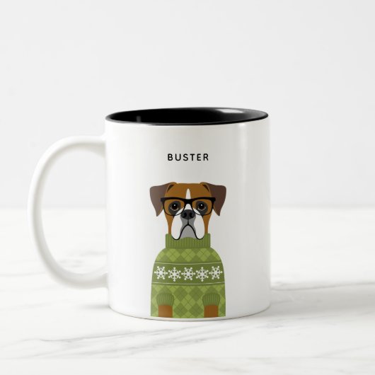 Boxer Chien Mugs (Gauche)