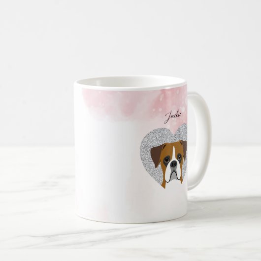 Boxer Chien Mugs (Devant droit)