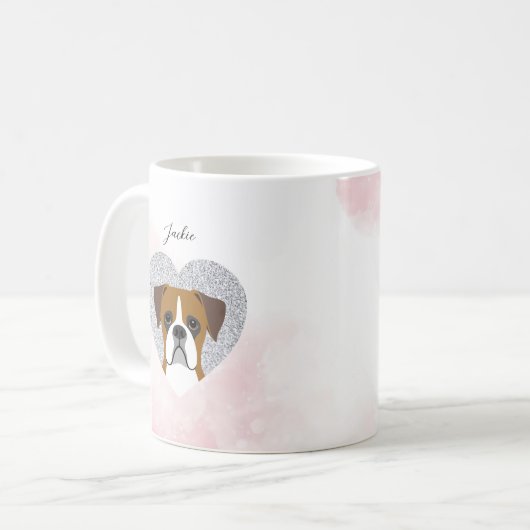 Boxer Chien Mugs (Devant gauche)