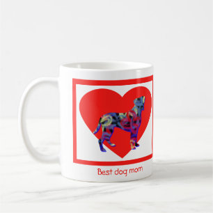 Boxer Chien Rouge Saint Valentin Coeur Café Mug