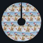 Boxer Chien Winter Wonderland Noël Joie<br><div class="desc">Ce design festif reflète l'esprit joyeux de la période des fêtes, avec un adorable petit portant un chapeau de Père Noël. Le chien est niché dans un pays des merveilles hivernales, avec un bonhomme de neige, un sapin de Noël décoré et des cadeaux joliment emballés. Les flocons de neige tombent...</div>
