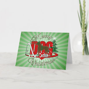 BOXER CHRISTMAS DOG FEESTDAGEN KAART