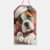 Boxer Christmas Gift Tag Cadeaulabel (Achterkant)