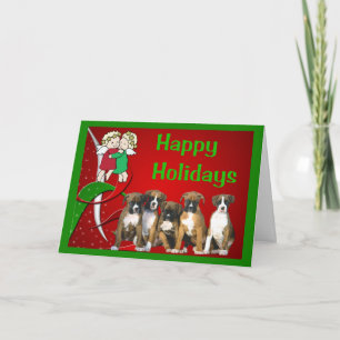 Boxer Christmas Little Angels Wenskaart Feestdagen Kaart
