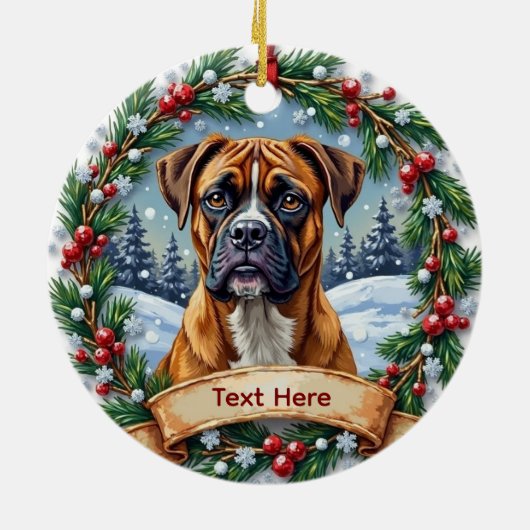 Boxer Christmas Ornament (Achterkant)