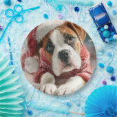 Boxer Christmas Paper Plate Papieren Bordje (Feest)
