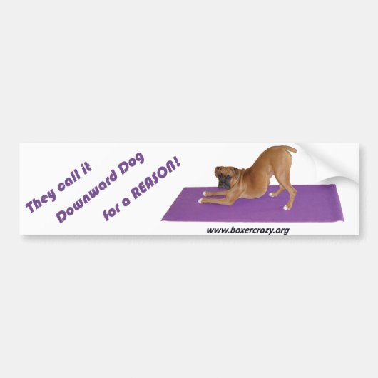 Boxer Crazy Bumpersticker - Yoga (Voorkant)