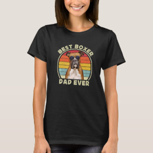 Boxer Dad for Men Retro Boxer Dog Owner Dad T-shirt
