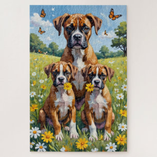 Boxer Daisy Meadow Kunst Legpuzzel