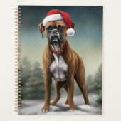 Boxer dans la neige de Noël (Devant)
