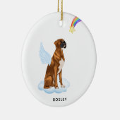 Boxer Dog Angel - Gepersonaliseerd dichter bij de Keramisch Ornament (Rechts)