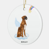 Boxer Dog Angel - Gepersonaliseerd dichter bij de Keramisch Ornament (Links)