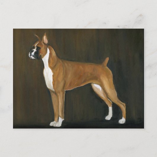 Boxer Dog Art Briefkaart (Voorkant)