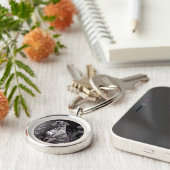 Boxer Dog  Art Metal Sleutelhanger (Zijkant)