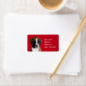 Boxer Dog Art Rode adresetiketten Etiket (Insitu)