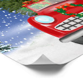 Boxer Dog-auto in sneeuwkerst Poster (Hoek)