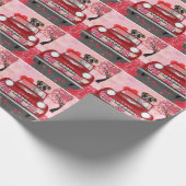 Boxer Dog-auto met hart Valentijnse Cadeaupapier (Hoek)