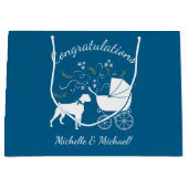 Boxer Dog Baby shower Groot Cadeauzakje (Voorkant)