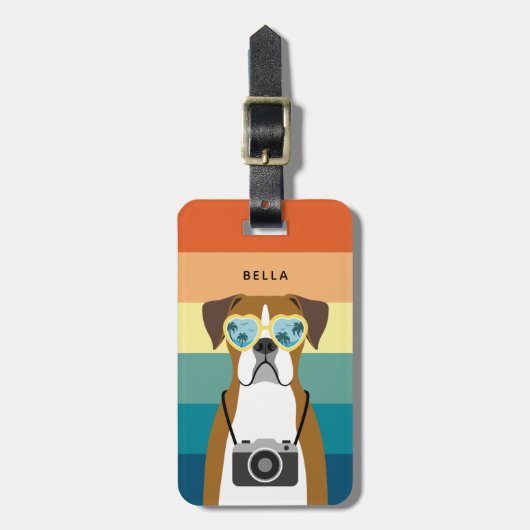 Boxer Dog Bagagelabels (Voorkant verticaal)