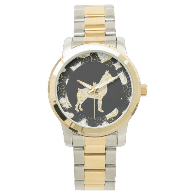 BOXER DOG BLING HORLOGE (Voorkant)