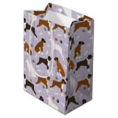 Boxer Dog Bones and Paws Medium Gift Bag Cadeauzakje (Achterkant Gekanteld)
