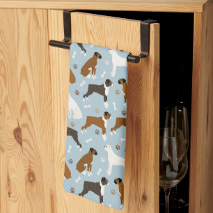Boxer Dog-Botten en Paws Kitchen Towel Theedoek