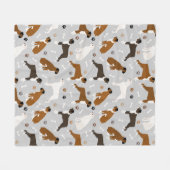 Boxer Dog Botten en poten Fleece Deken (Voorkant (Horizontaal))