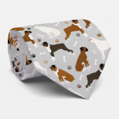 Boxer Dog Botten en poten Stropdas (Opgerold)