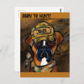 Boxer Dog Briefkaart (Voorkant / Achterkant)