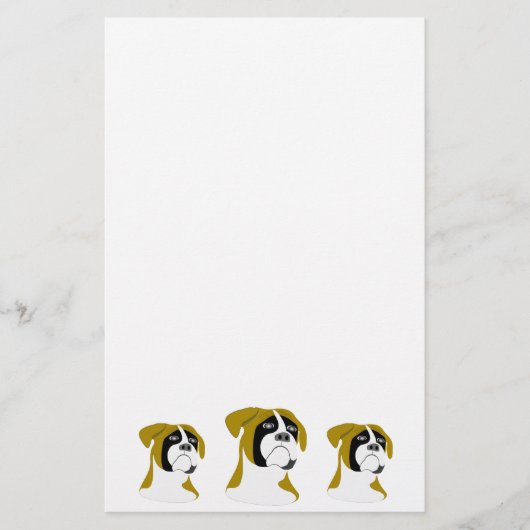 Boxer Dog Briefpapier (Voorkant)