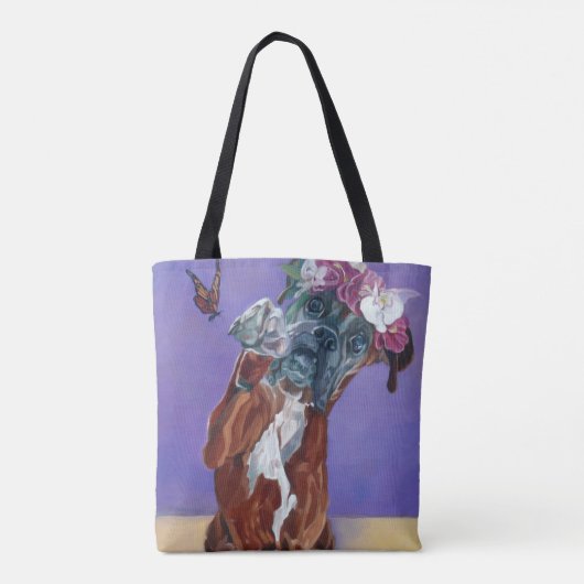 Boxer Dog Canvas tas (Achterkant)