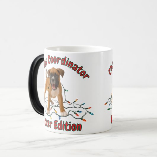 Boxer Dog Chaos Coordinator Magische Mok (Voorkant links)