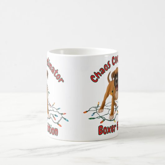 Boxer Dog Chaos Coordinator Magische Mok (Center)