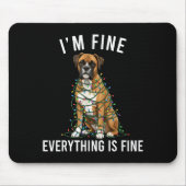 Boxer Dog Christmas I'm Fine Everything Is Fine Muismat (Voorkant)