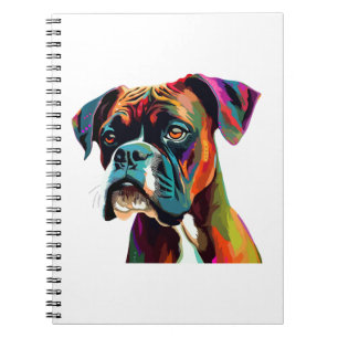 Boxer Dog Colorful Notitieboek