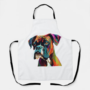Boxer Dog Colorful Schort
